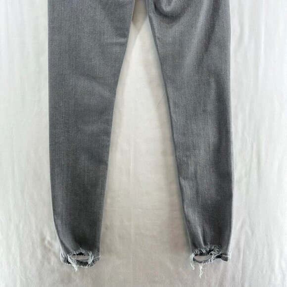 Citizens of Humanity Jeans Womens 27 Rocket High Rise Skinny Fringed Denim Gray - Picture 6 of 12